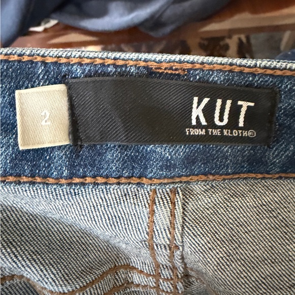 Kut from the Kloth Women's High Rise Reese Fab Ab Ankle Straight Leg Jean Size 2 - Picture 3 of 10